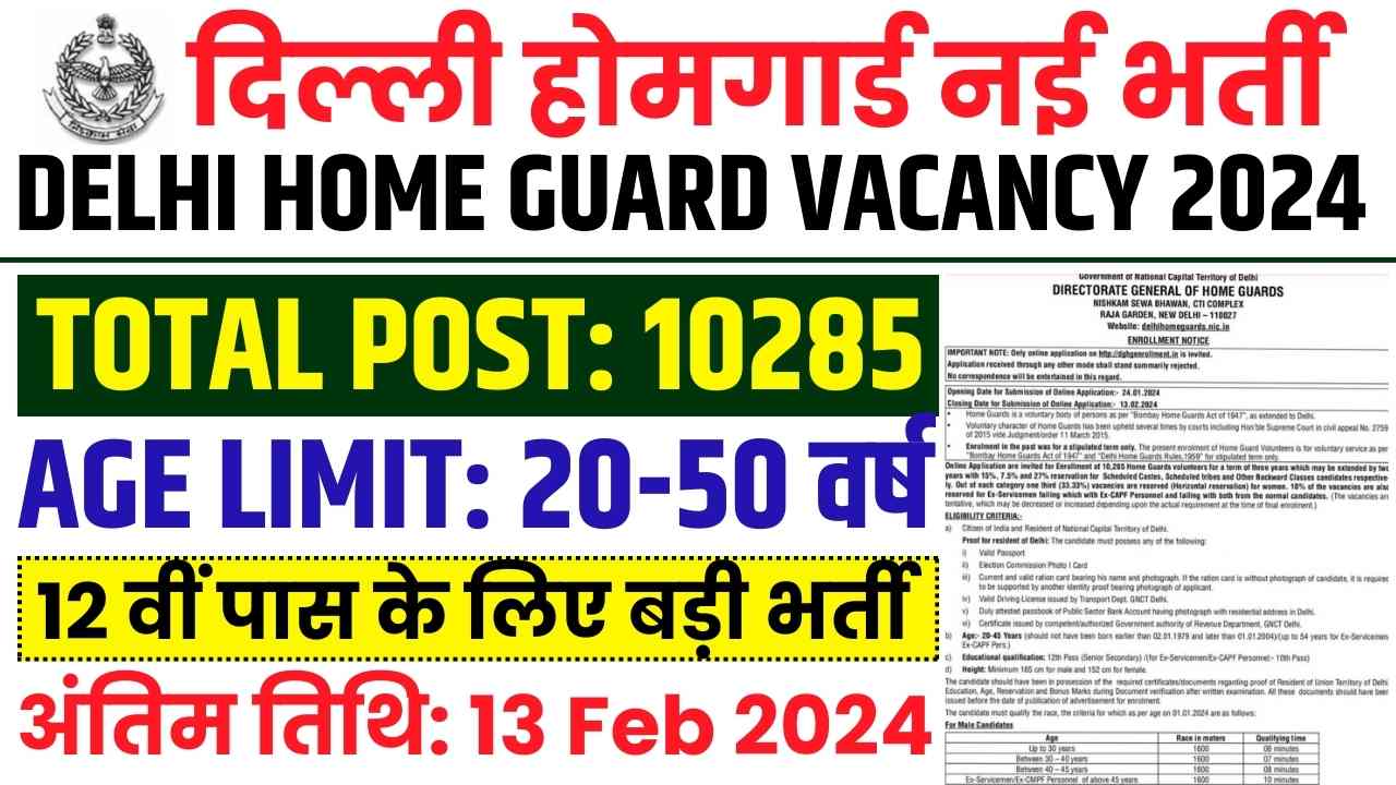 Delhi Home Guard Recruitment 2024 JOBINNCR JOBINNCR   DELHI HOME GUARD VACANCY 2024 